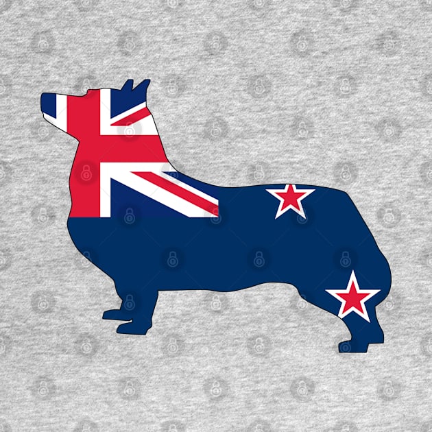 Swedish Vallhund New Zealand Flag Filled by DPattonPD